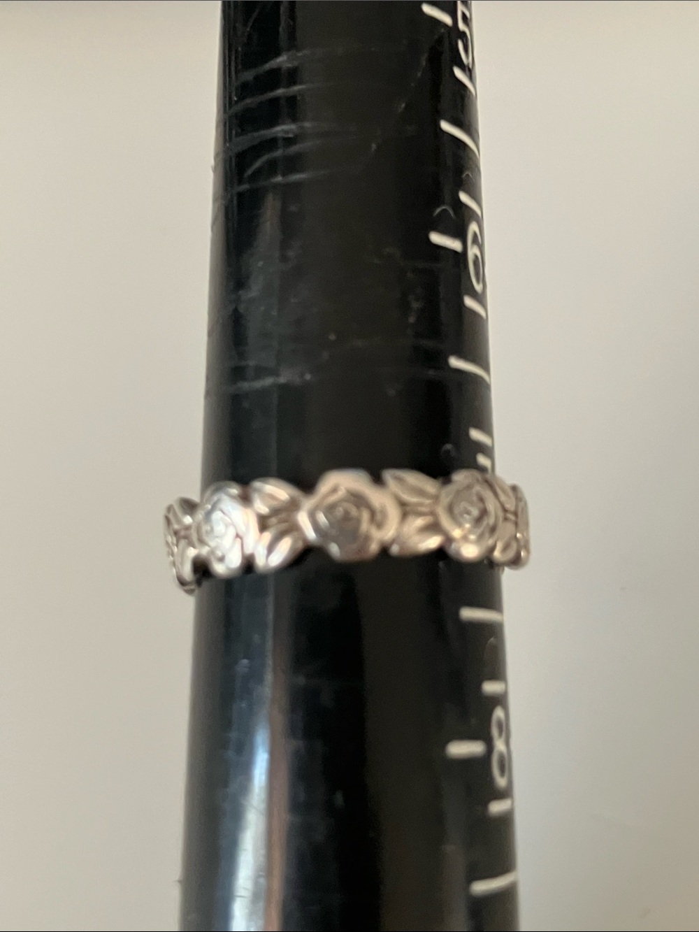 James Avery Rose Vine Sterling Silver Floral Band - Picture 2 of 6